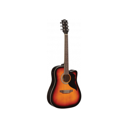 EKO - Ranger 6 Cutaway EQ - Dreadnought cutaway électro Brown Sunburst