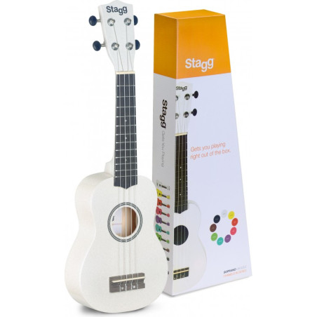 UKULELE SOPRANO BLANC+HOUSSE