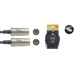 Câble MIDI DINm DLX 3m - Stagg