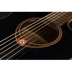 Tramontane 118 Auditorium Bevel Cutaway Electro Black - LÂG