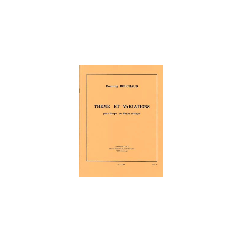 Thème et variations pour Harpe ou Harpe Celtique - BOUCHAUD Dominig