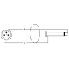 XLR mâle / Jack 6,35 mm - plaqué or - 5 m - Cordial