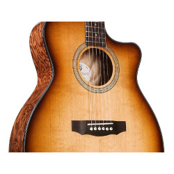 WESTERLY OM-260CE DELUXE BURL EB - GUILD