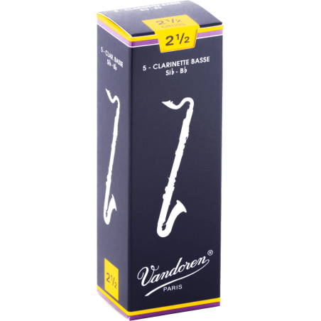 Anches pour Clarinette Basse (Force 2,5) - Vandoren Traditionelles