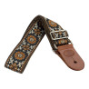 GST‑1180‑2 – Sangle Traditional Deluxe Series (Jacquard 2″, Marron/Or) - Gaucho