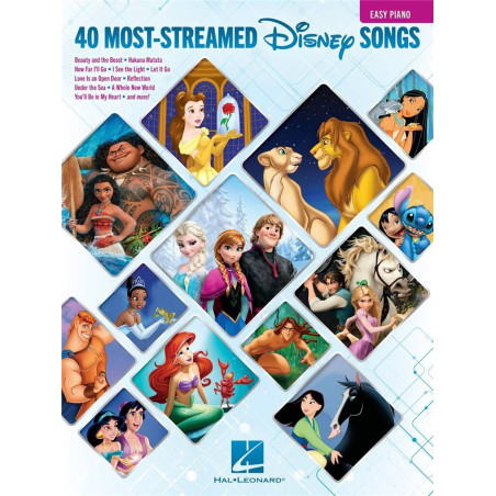 The 40 Most‑Streamed Disney Songs – Recueil Easy Piano