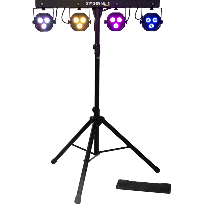 STAGEBAR-II PROJECTEURS A LED 2 EN 1 SUR PIED + PEDALIER