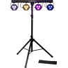 STAGEBAR-II PROJECTEURS A LED 2 EN 1 SUR PIED + PEDALIER