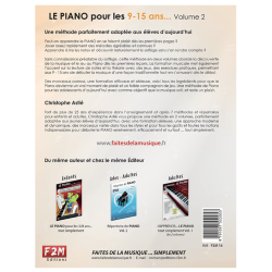 LE PIANO pour les 9/15 ans - Volume 2 - Christophe Astié