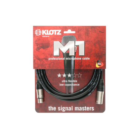 M1 câble microphone professionnel XLR 3p F/M - 5m - KLOTZ