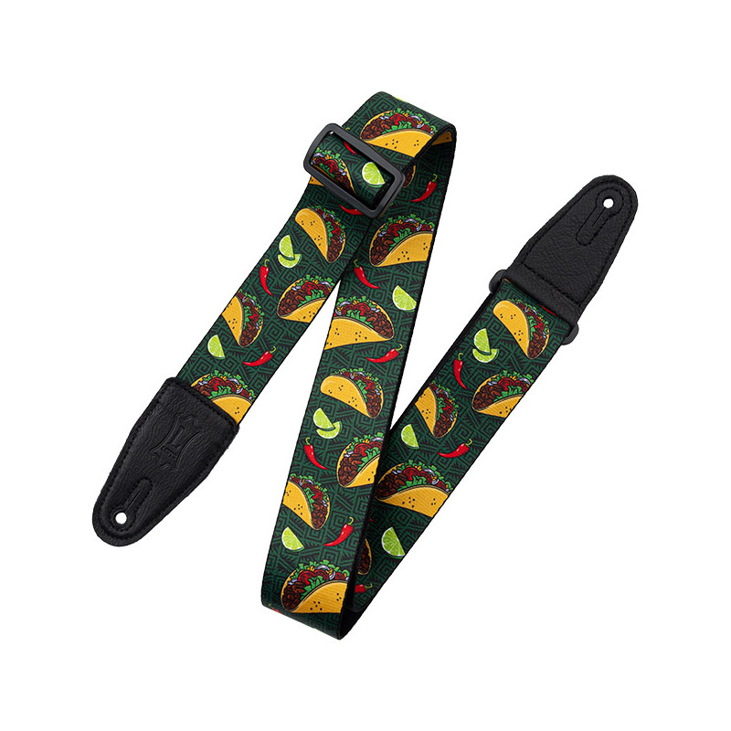 Tasty Grooves - 5cm, polyester, embout cuir, avec motifs - Taco Time - LEVY'S
