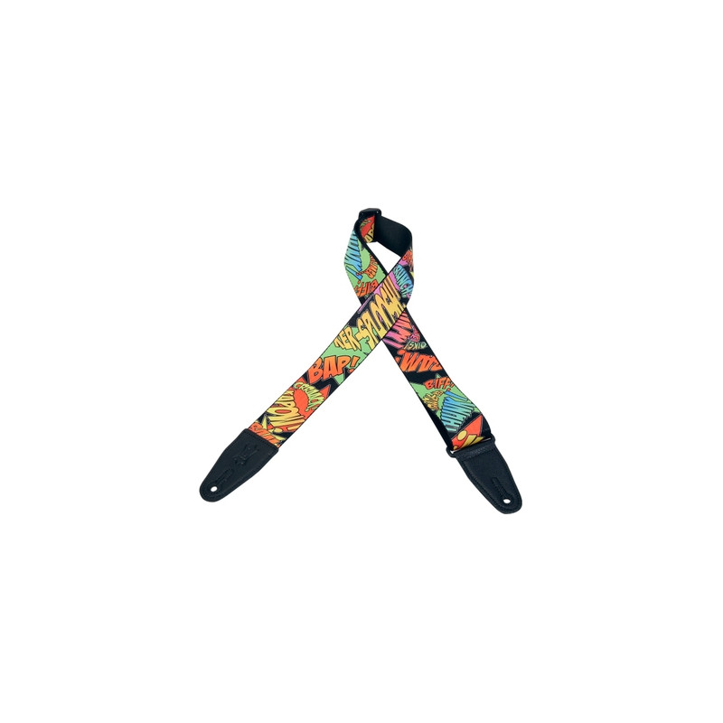 5cm, polyester, embout cuir, avec motifs - Design 036 "Bande Dessinée" - LEVY'S