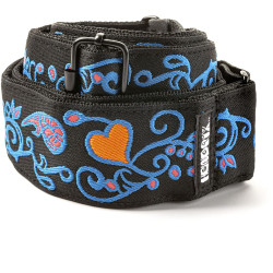 Jimi Hendrix Blacklight Monterey Blue Strap - Dunlop