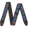 Jimi Hendrix Blacklight Monterey Blue Strap - Dunlop
